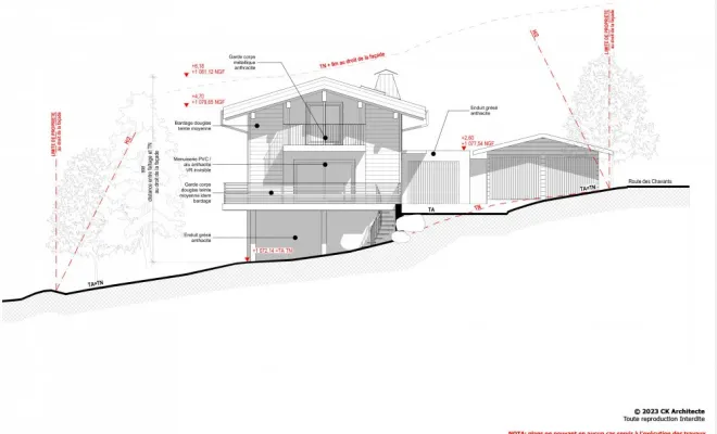 Construction d'un chalet aux Houches (Lot A), Bonneville, CK Architecte