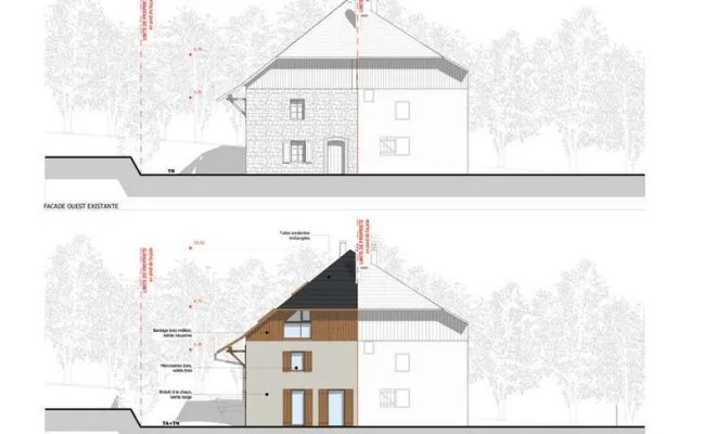 Réhabilitation d'une grange pour créer 2 appartements à St Martin Bellevue, Bonneville, CK Architecte